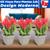 Kit 03 Vasos Para Plantas Flores Quadrado 3,9L Decorativo Casa Jardim Cinza