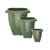 Kit 03 Vasos PMG Rattan De Flor De Plástico Vaso Reforçado Para Flores Jardim Decoração 3L 11L e 26L Verde