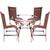 Kit 04 cadeiras camboriú + mesa - alumínio fibra sintética cozinha área gourmet sala jantar varanda ARGILA