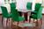 Kit 04 Capas De Cadeira Jantar Malha Com Elástico Estampadas Verde