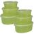 kit 06 Potes Herméticos PMG BPA Free - 600, 1100, 1600 ml para Freezer Microondas Lava Louças Alimentos Saladas e Marmitas Amarelo