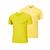 Kit 1 + 1 Camiseta Básica Masculina Algodão E Polo Piquet Amarelo