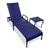 Kit 1 Cadeira Fibra Sintética Regulável Catar + Mesa de Centro Azul