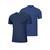 Kit 1 Camisa Polo E 1 Camiseta Gola Redonda Masculino Azul marinho