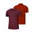 Kit 1 Camisa Polo E 1 Camiseta Gola Redonda Masculino Vinho