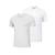 Kit 1 Camisa Polo E 1 Camiseta Gola Redonda Masculino Branco