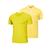 Kit 1 Camisa Polo E 1 Camiseta Gola Redonda Masculino Amarelo