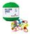 Kit 1 Fio Balloon Amigo - Pingouin + 10 unidades de marcadores de ponto cadeado 4648 - Verde copa
