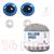 Kit 1 Fio Balloon Amigo - Pingouin + Olhos azuis com trava de segurança 14 mm - Círculo 1538 - Millenium