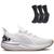 Kit 1 Tênis de Corrida Masculino Under Armour Charged Quicker e 3 pares de Meia cano alto Branco