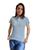 Kit 10 Camisetas polo feminina slim basica para uniforme modelo baby look Azulbb