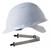 Kit 10 Capacete Segurança Eletricista Obra C/Julgular e C.a Branco