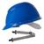 Kit 10 Capacete Segurança Eletricista Obra C/Julgular e C.a Azul