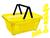 Kit 10 cestas de compras 16 litros  reforçadas para mercado supermercado lojas  Amarelo