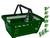 Kit 10 cestas de compras 16 litros  reforçadas para mercado supermercado lojas  Verde