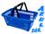 Kit 10 cestas de compras 16 litros  reforçadas para mercado supermercado lojas  Azul