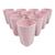 Kit 10 copos plásticos coloridos 330 ml Rosa Bebê