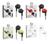 Kit 10 Fone De Ouvido Earbuds Com Fio E Microfone Qualidade Preto, Branco, Preto com Verde e Preto com Vermelho