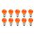 Kit 10 lâmpadas bolinha colorida laranja 15w brasfort Laranja