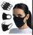 Kit 10 Máscaras Tecido Modelo Ninja Lavável Preto Preto