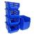 Kit 10 Mini Cesto Organizador Empilhavel Plástico Azul