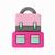 Kit 10 Peças aplique Emborrachado kit Mochila Rosa