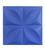 Kit 10 Placas Pvc 3D Revestimento de parede Diversas Cores Flor Pétalas 25cm Azul