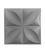 Kit 10 Placas Pvc 3D Revestimento de parede Diversas Cores Flor Pétalas 25cm Cinza