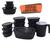 Kit 10 Potes vasilhas herméticos de Plástico  + 1 Jarra para Suco Vasilhas de Plástico PRETO