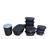Kit 10 Potes vasilhas herméticos de Plástico + 1 Jarra para Suco Vasilhas de Plástico Preto