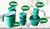 Kit 10 Potes vasilhas herméticos de Plástico + 1 Jarra para Suco Vasilhas de Plástico Verde