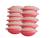 Kit 10 saladeira pote plástico com tampa marmitex Tons de Rosa