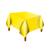 KIT 10 Toalhas De Mesa Lisa Plástica 70x70cm Para Aniversário Festa Casamento cORES amarela
