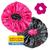 Kit 10 Toucas de Cetim Antifrizz Dupla Face Alto Brilho Ajustável + Xuxinha Pink, Preto