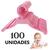 Kit 100 Cabide Para Bebê Infantil Coloridos Menina Menino Plástico Acrílico Resistente Rosa