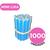 Kit 1000 Mini Lixa de Unha Manicure Pedicure Escolha a Cor Azul