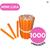 Kit 1000 Mini Lixa de Unha Manicure Pedicure Escolha a Cor Laranja