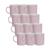 Kit 12 Caneca Ceramica delicadinha Rosa Candy Fosca 310ml Rosa