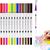 Kit 12 Caneta 2 em 1 Brush Lettering e Ponta Fina Dual Pen Canetinha Colorir Desenho Colorida