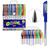 Kit 12 canetas esferográficas coloridas tinta gel glitter papelaria Sortidas