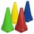 Kit 12 Cones de Marcação de Plástico Muvin - 24cm - Treinamento Funcional, Agilidade e Fortalecimento Azul, Amarelo, Vermelho, Verde