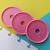 Kit 12 Discos GG 45mm de Caderno Infinito Sistema Inteligente Amor Infinito Cadernos - Círculo Rosa Pink Metalizado