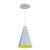 Kit 12 Luminária Pendente Cone Com Interior Amarelo Com Fiação 110/220v Branco Brilho