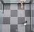 Kit 12 Tapete Modular Superfície antiderrapante para box banheiro sauna vestiário 30x30 BRANCO E CINZA