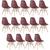 KIT - 14 x cadeiras Charles Eames Eiffel DSW - Base de madeira clara Marrom