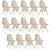 KIT - 14 x cadeiras Charles Eames Eiffel DSW - Base de madeira clara Nude