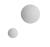 Kit 2 Arandelas Redonda Moon Eclipse 1x30 1x15cm Para Led G9 Cabeceira parede Branco