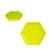 Kit 2 Bandeja sextavada pequena hexagonal colmeia suporte doces Amarelo Neon