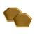 Kit 2 Bandeja sextavada pequena hexagonal colmeia suporte doces Dourado