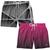 Kit 2 Bermuda Masculina Short Praia Estampado Surf Boardshort Verão Moda Estilosa Fitness Prata, Preto rosa